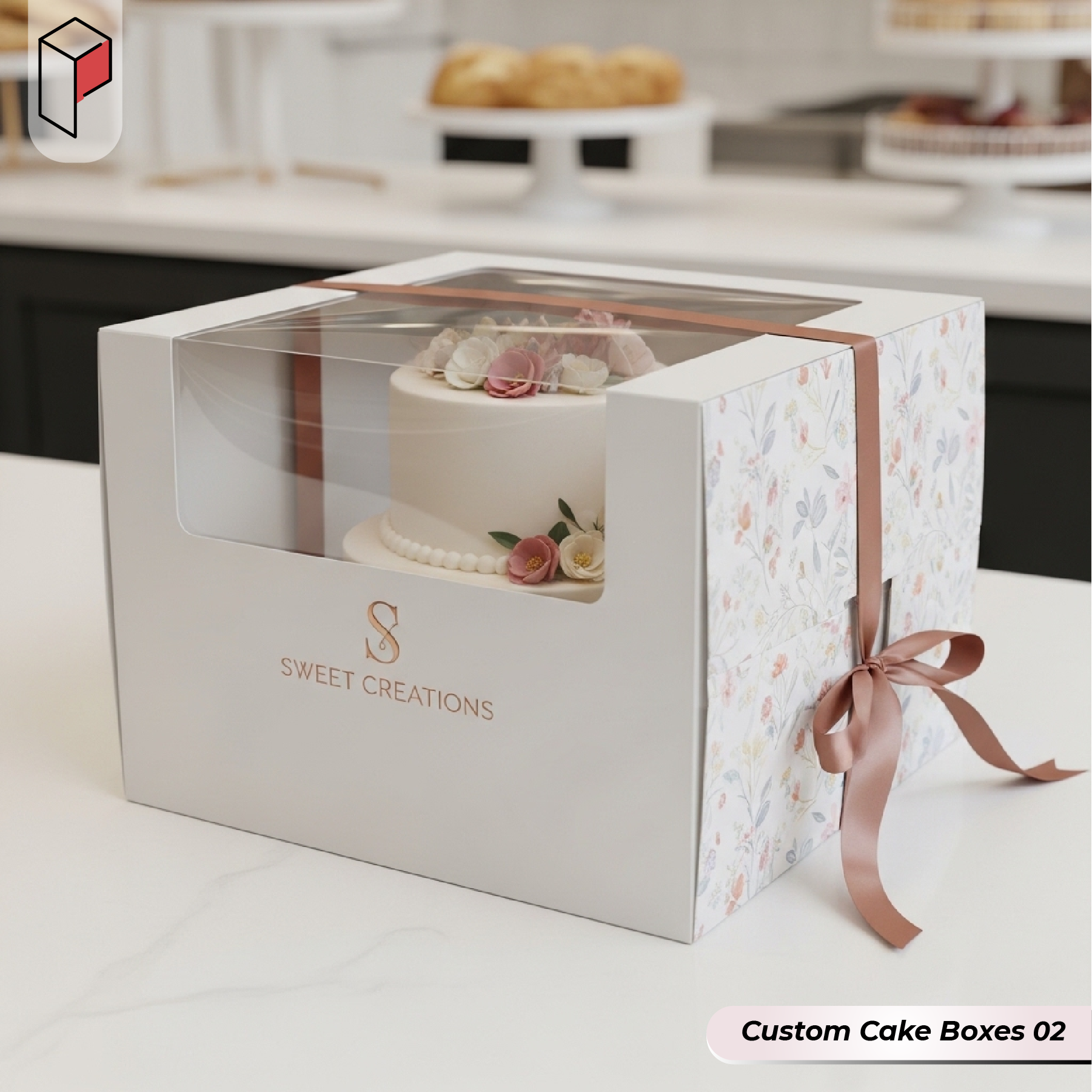 Custom Cake Boxes with window (2)