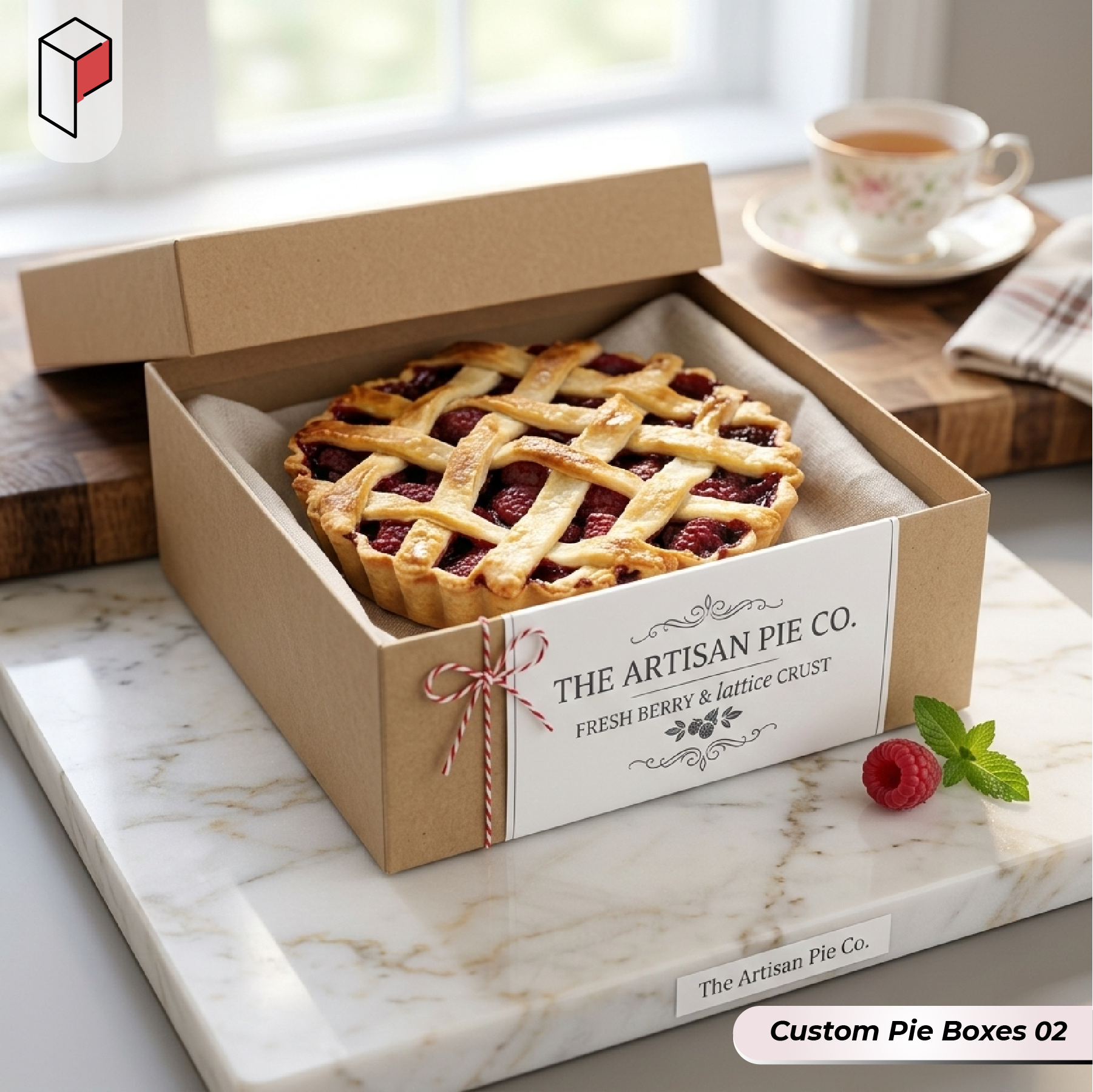 Custom Pie Boxes with lid (2)