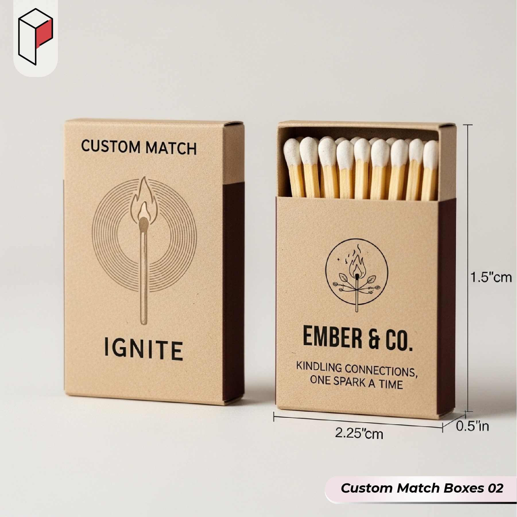Custom kraft Match Boxes (2)