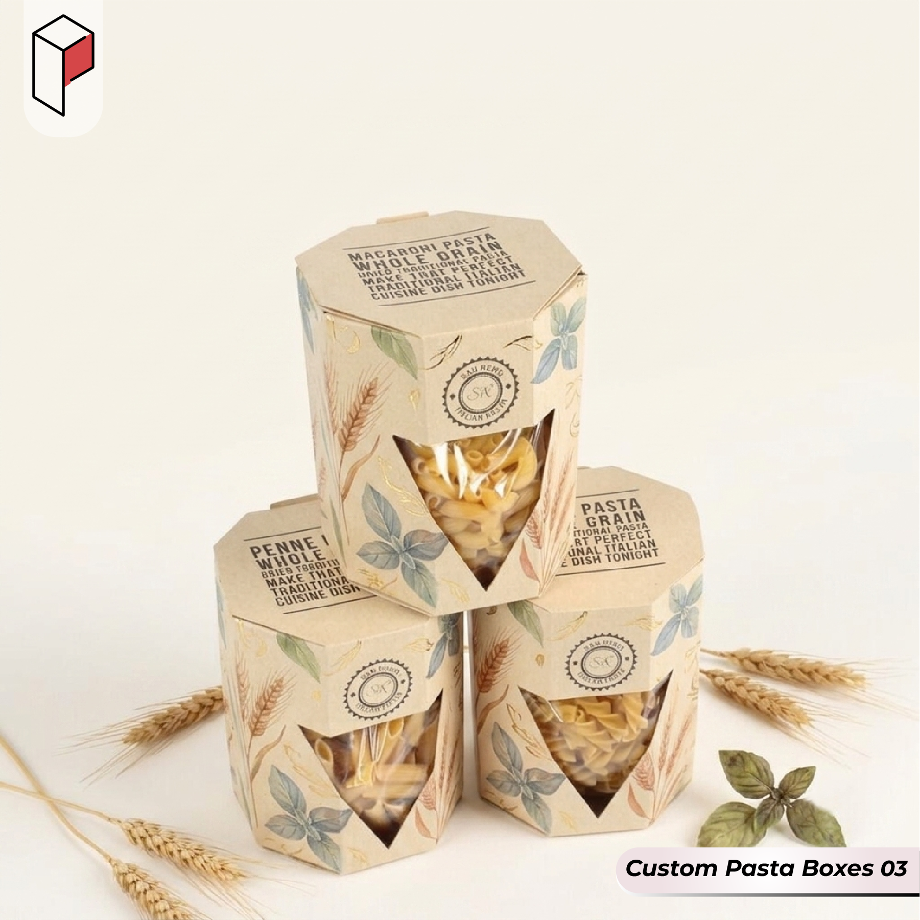 Custom cardboard Pasta Boxes