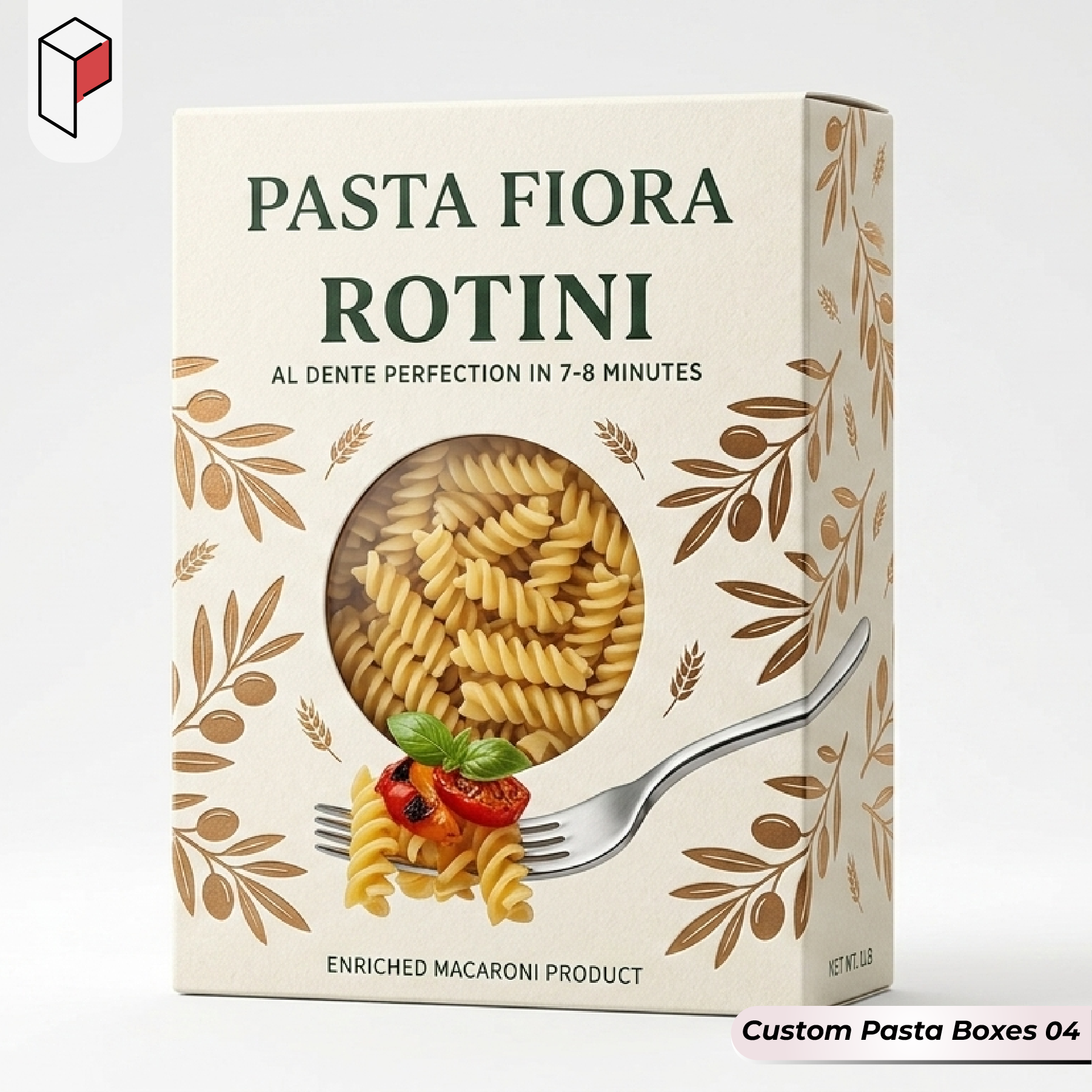 Custom Pasta Boxes with window