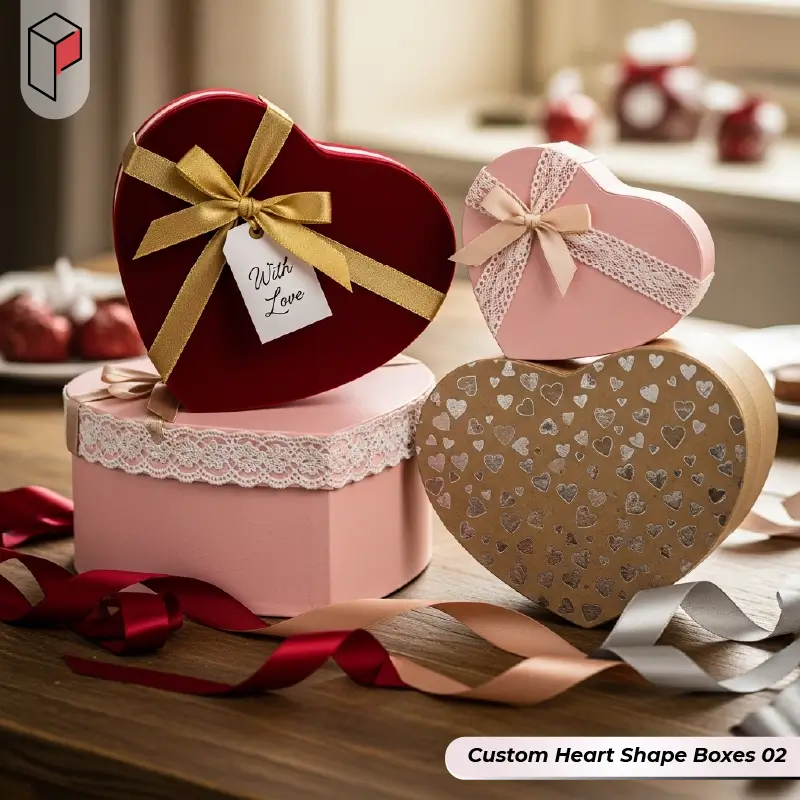 Custom Heart Shape Boxes Wholesale 02
