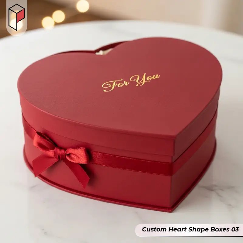 Custom Heart Shape Boxes With logo 03