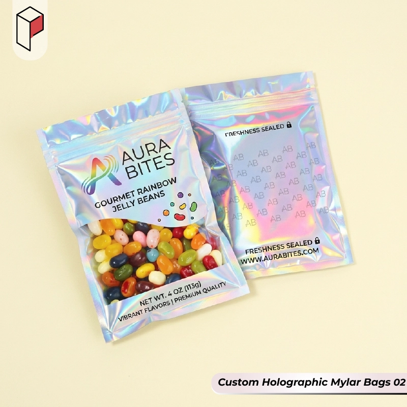 Custom Holographic Mylar Bags Wholesale 02