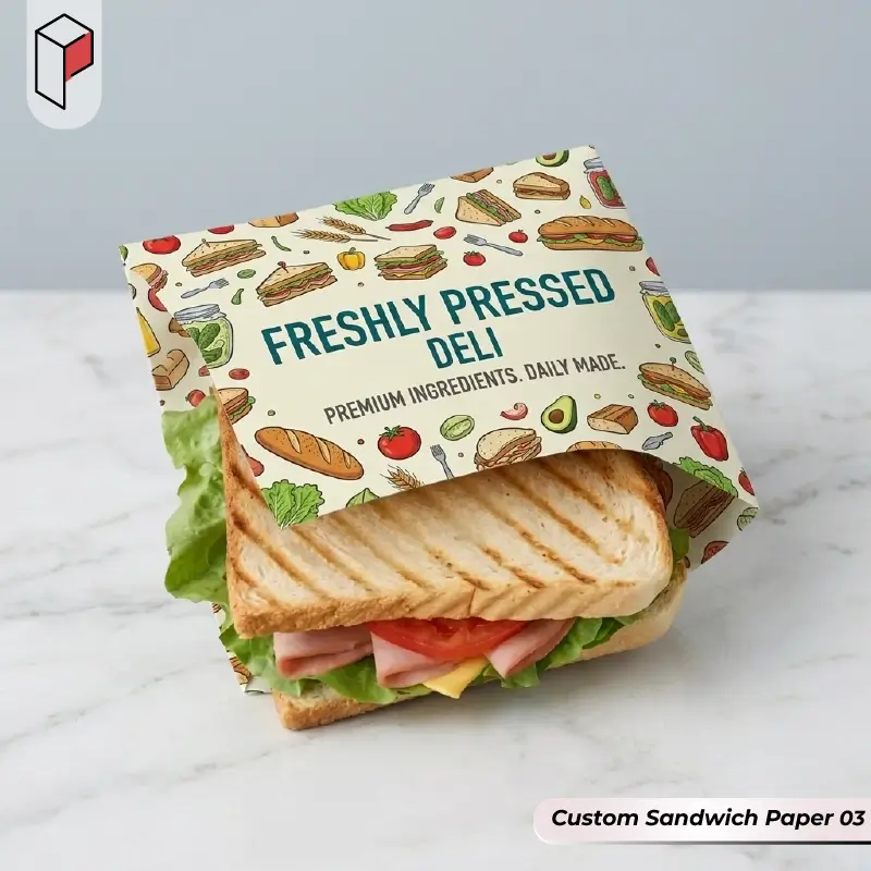 Custom Sandwich Paper with logo 03