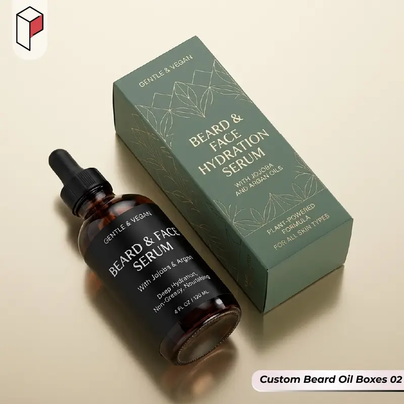 Custom Beard Oil Boxes Wholesale 02