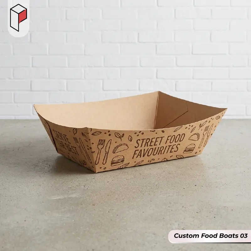 Custom Food Boats With Logo 03