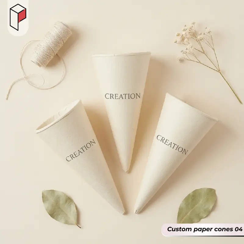 Custom paper cones with logo 04