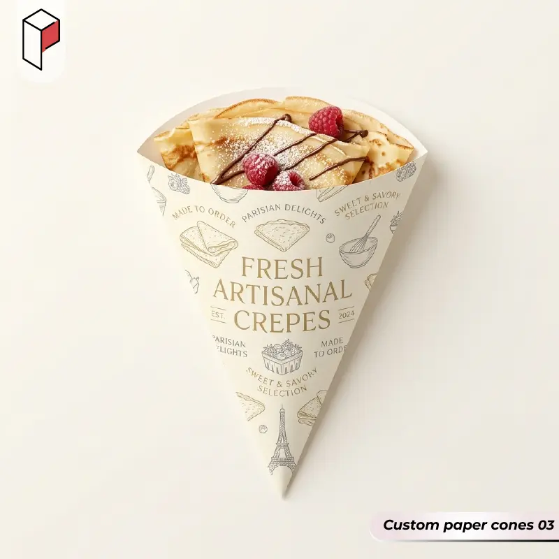Custom printed paper cones 03