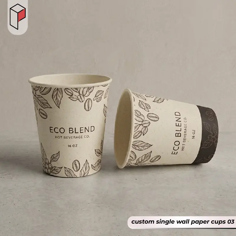 Printed single wall paper cups 03