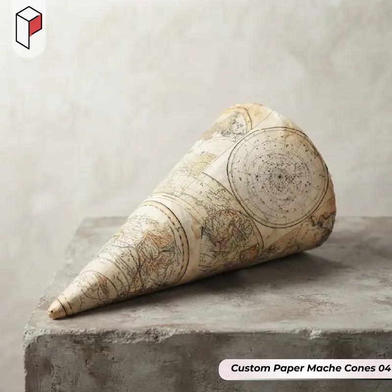 Paper Mache Cones With Logo 04